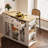 Farmhouse Style 41.3’’ L Wooden Mobile Kitchen Island With Drop Leaf Countertop, Rolling Kitchen Cart With Storage Cabinets, Drawers And Side Racks For Home Kitchen And Dining Rooms-1027822413