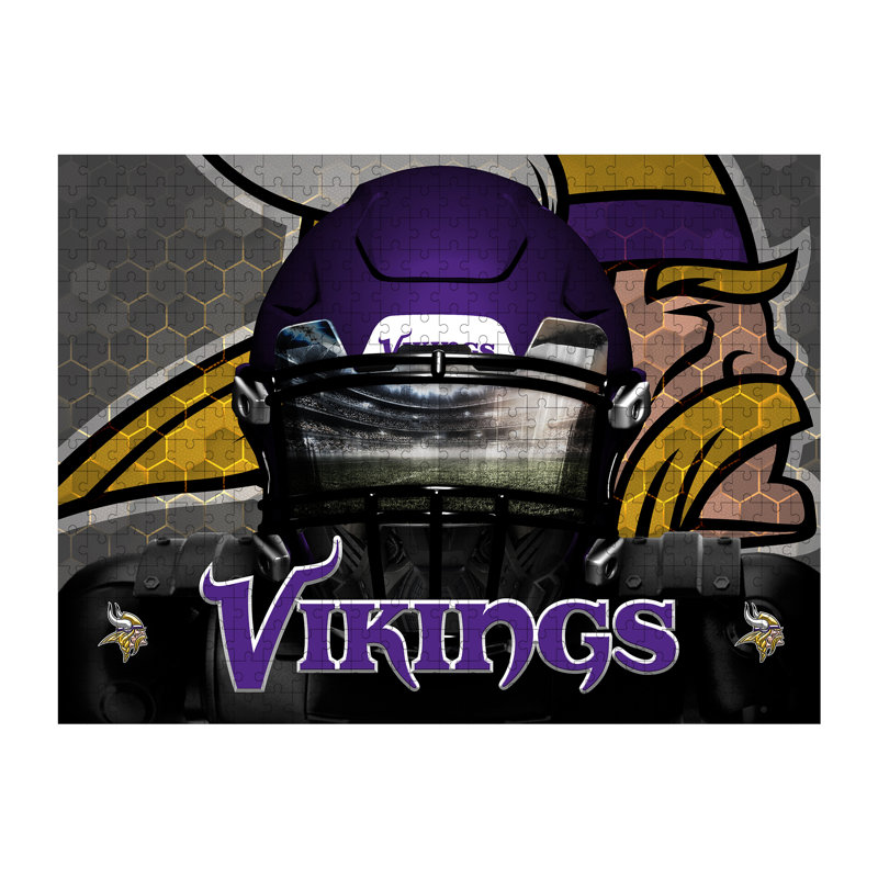 Casse-tête 3D de 500 pièces représentant le masque des Vikings du Minnesota (NFL)., Minnesota Vikings