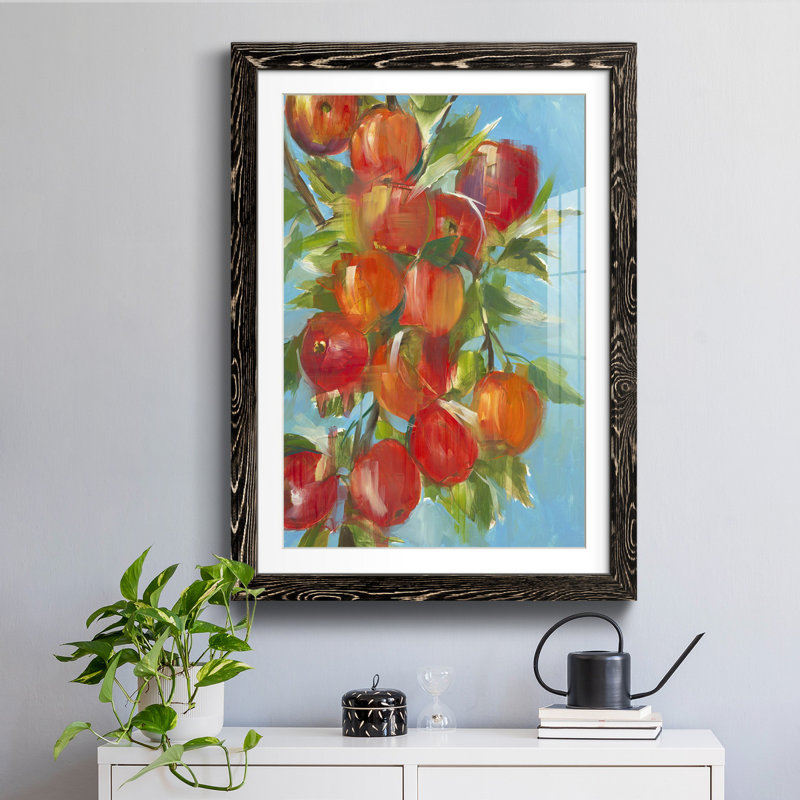 " AN APPLE A DAY ", Black Framed Paper, 37.5" H x 27.5" W x 1" D