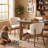 20.1" Extra Wide Upholstered Dining Chair, Side Chair with High Wingback, Armless Vanity Chair With Solid Wood Legs For Dining Living Room Vanity Office, Beige, Set of 2-1061815308-1061576146