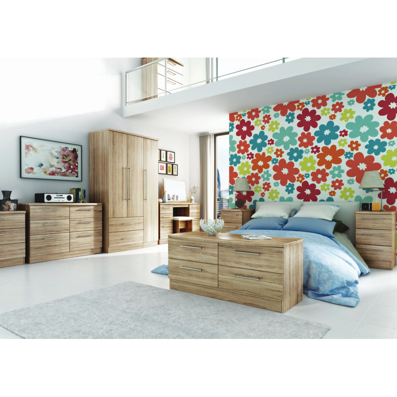 Fully Assembled Lyndale Desk, Bordeaux Oak