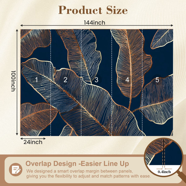 Red Barrel Studio Peel and Stick Wallpaper Banana palm tree leaves ...