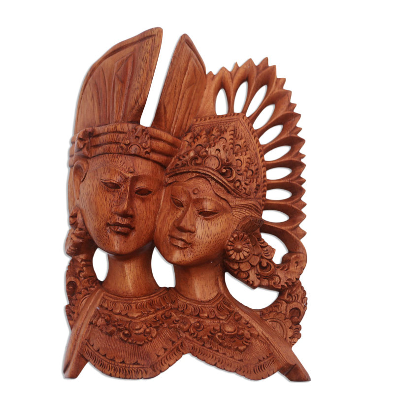 Décoration murale en bois kecak