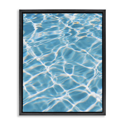 Summer Water Reflection Framed Floater Canvas Wall Art by Justine Milton