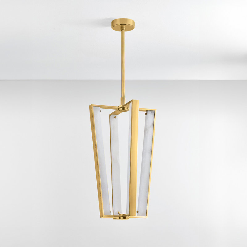 EDGEMERE PENDANT, Brass, 27.75" H x 16" W x 16" D
