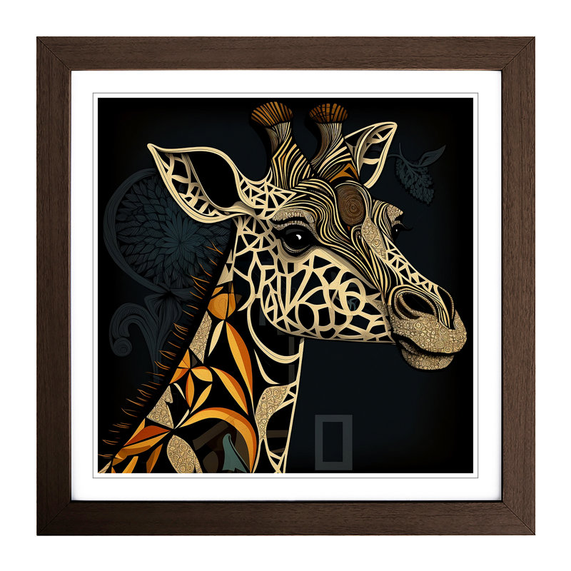 Giraffe Deco - Framed Print