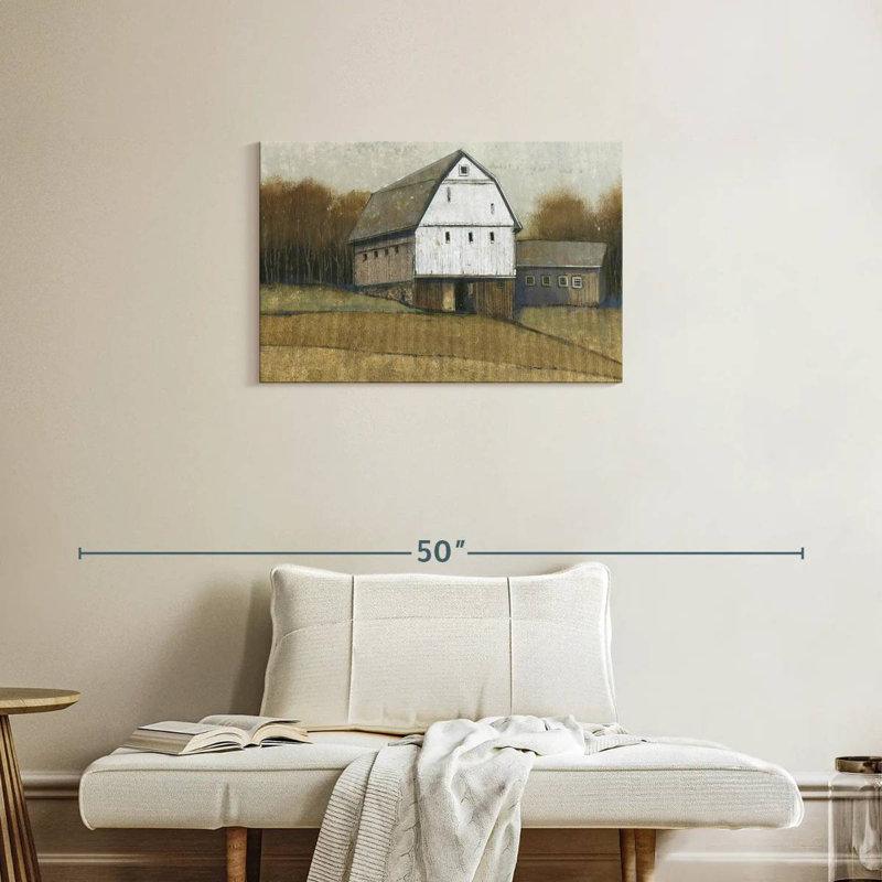 Lilie White Barn View I, 20" H x 30" W