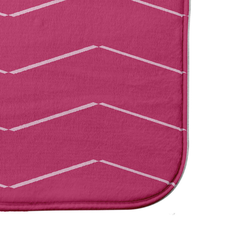 Tapis de bain Leininger, H 18 po x L 30 po, Rose / fuchsia