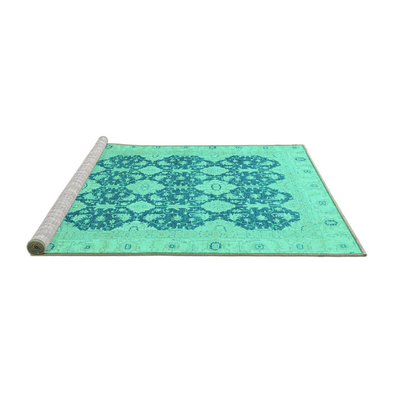 Washable Oriental Indoor Rug, Square 7'