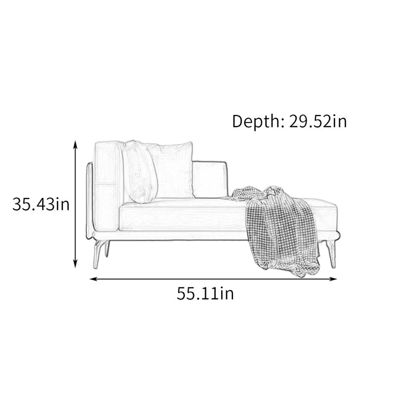 Seroud in , Gray Polyester Blend, Left Hand Facing