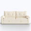 Canapé-lit convertible 70,9 po de style moderne, lit escamotable 3-en-1 avec coussins capitonnés Biscuit et accoudoirs rembourrés pour les petits espaces-476223076
