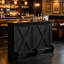 Table de bar - Métal / verre - 1 pièce - Table de bar - Brun - Rangement à plusieurs niveaux-133605553