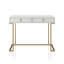 Rectangle Writing Desk with Golden Metal Legs-1163087990
