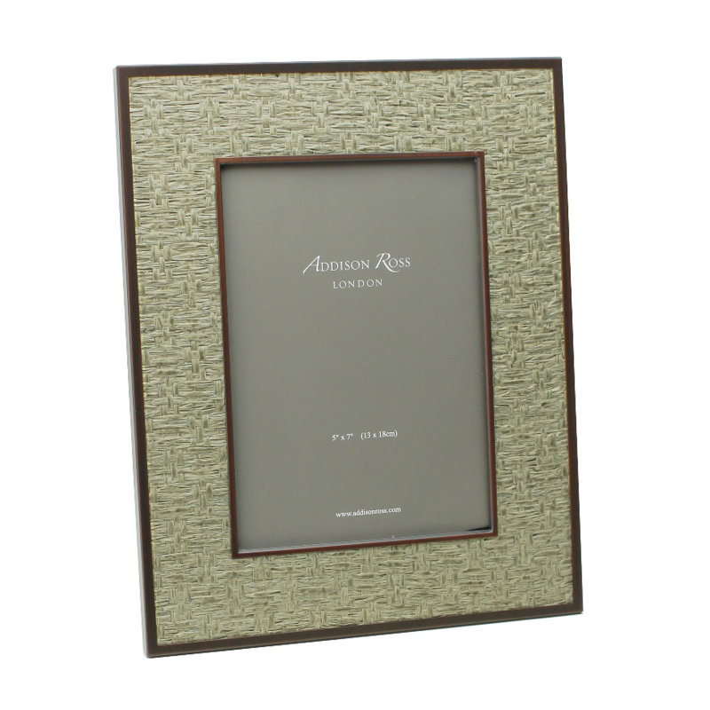 Faux Rattan Frame, Moss, 8"W x 10"H