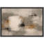 Œuvre abstraite douce et neutre avec accents linéaires noirs, images de salon, impression sur toile encadrée-235824561-235824566