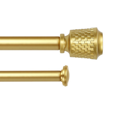 5/8" Double Curtain Rod With Vieve Finials