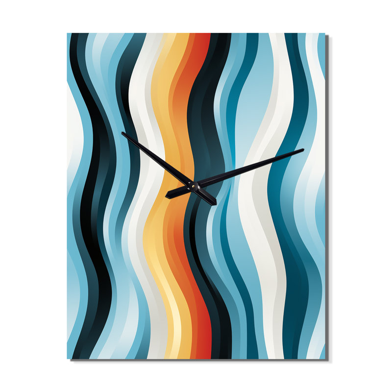 Horloge murale moderne à rayures minimalistes, Très petit
