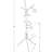 Contemporary Grey Metal Free Standing Coat Rack With 6 Hooks And Umbrella Holder For Entryway, Bedroom, And Office-701426656