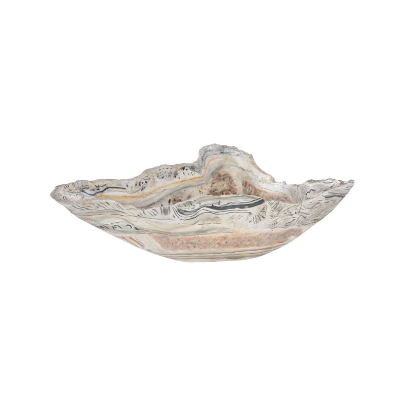 Abstract Decorative Bowl in Beige/Brown