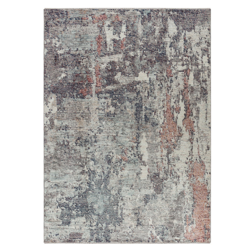 Ginsberg Abstract Space-dyed Polyester Rug, Rectangle 7'10" x 10'9"