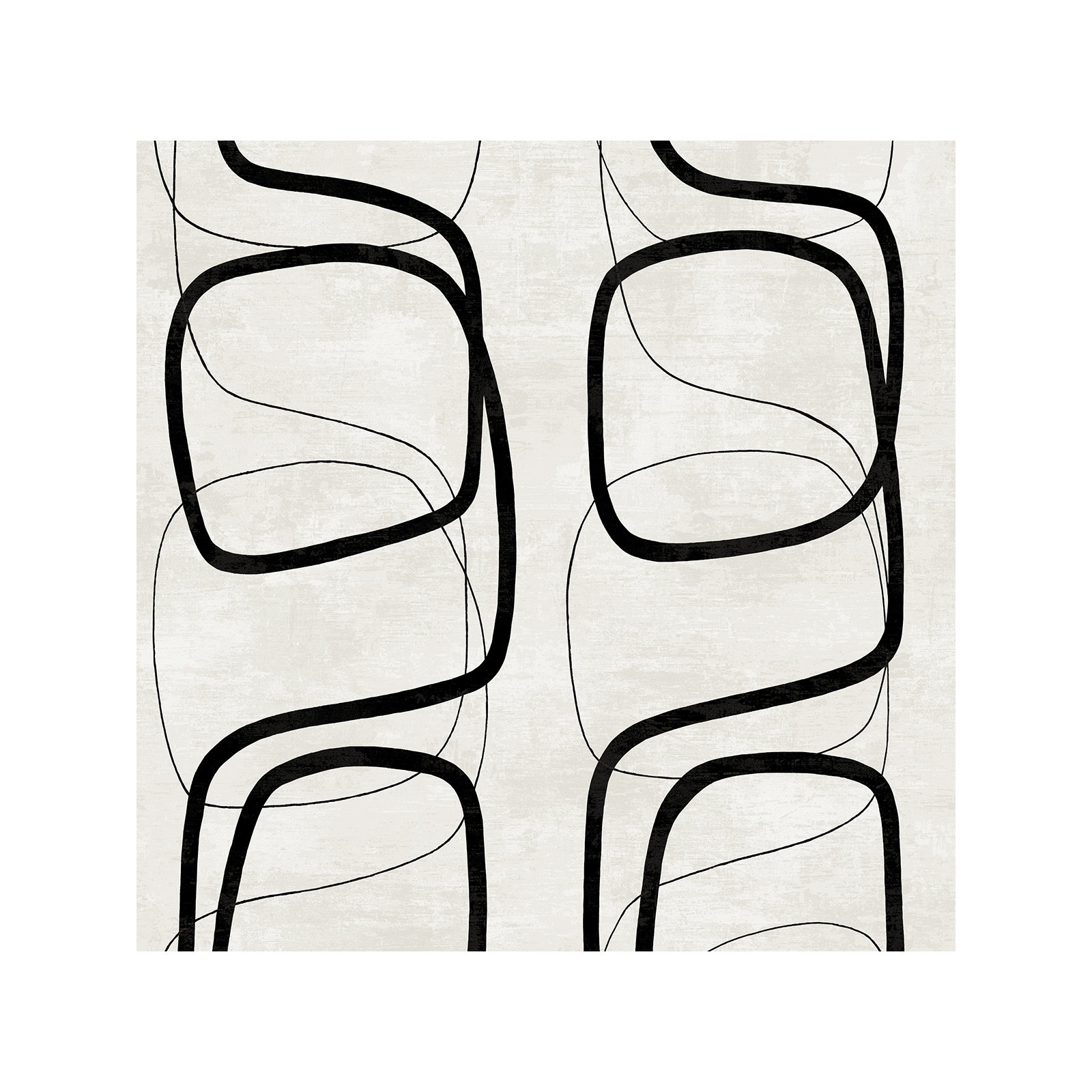 Lianna Modern Abstract Wallpaper, Black