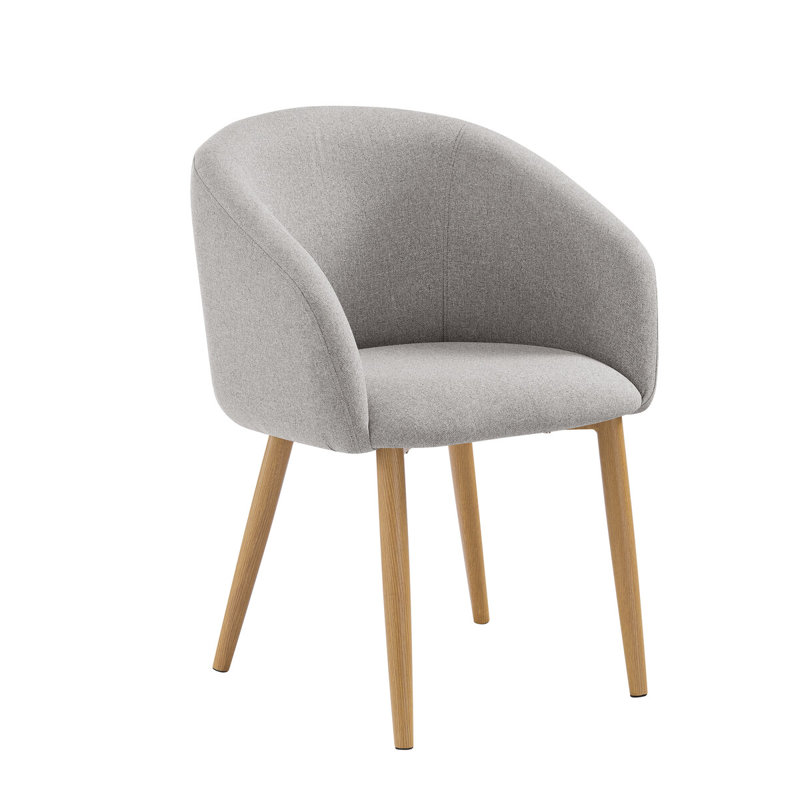Stuhl 50cm H Polyester Upholstered Metal Parsons Chair, Taupe