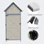 Grande remise de 68 po avec plancher, armoire à outils de jardin en bois imperméable avec tablettes réglables