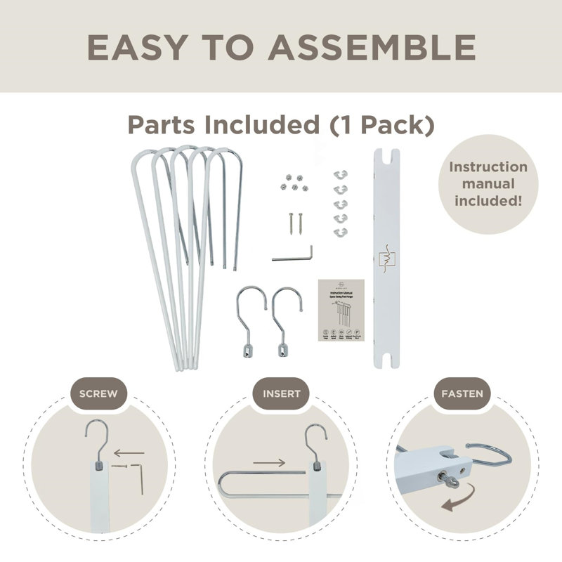 4 Plastic Non-Slip Cascading Hanger, 1, White