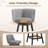 360°Bar Counter Stool with Solid Wood Frame-1518175754