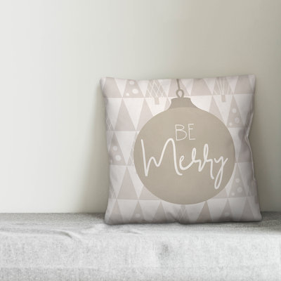  Be Merry Throw Pillow Cover