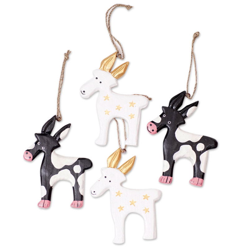 Ensemble de 4 décorations de Noël suspendues