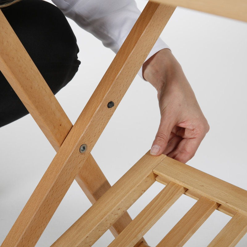 Porte-bagages pliable en bois de hêtre
