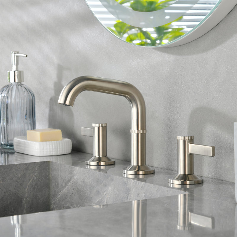 Maesson Collection Two-Handle Widespread Lavatory Bathroom Faucet 1.2 gpm with Drain Assembly - Brushed Nickel