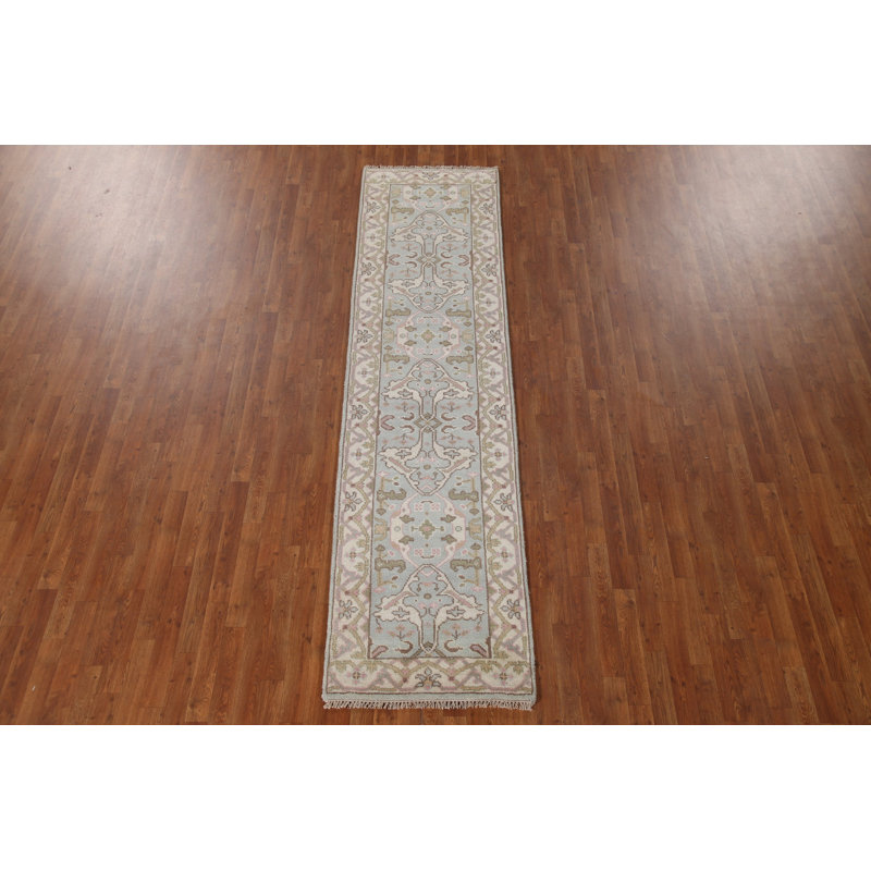 Tapis de couloir indien fait à la main 3 x 10 po