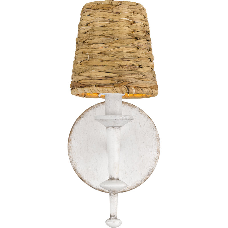 Chueyee 1-Light Antique White Wall Sconce