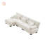 Canapé modulaire de luxe, canapé surdimensionné en forme de L pour salon, canapé à assise profonde avec repose-pieds convertible, chenille