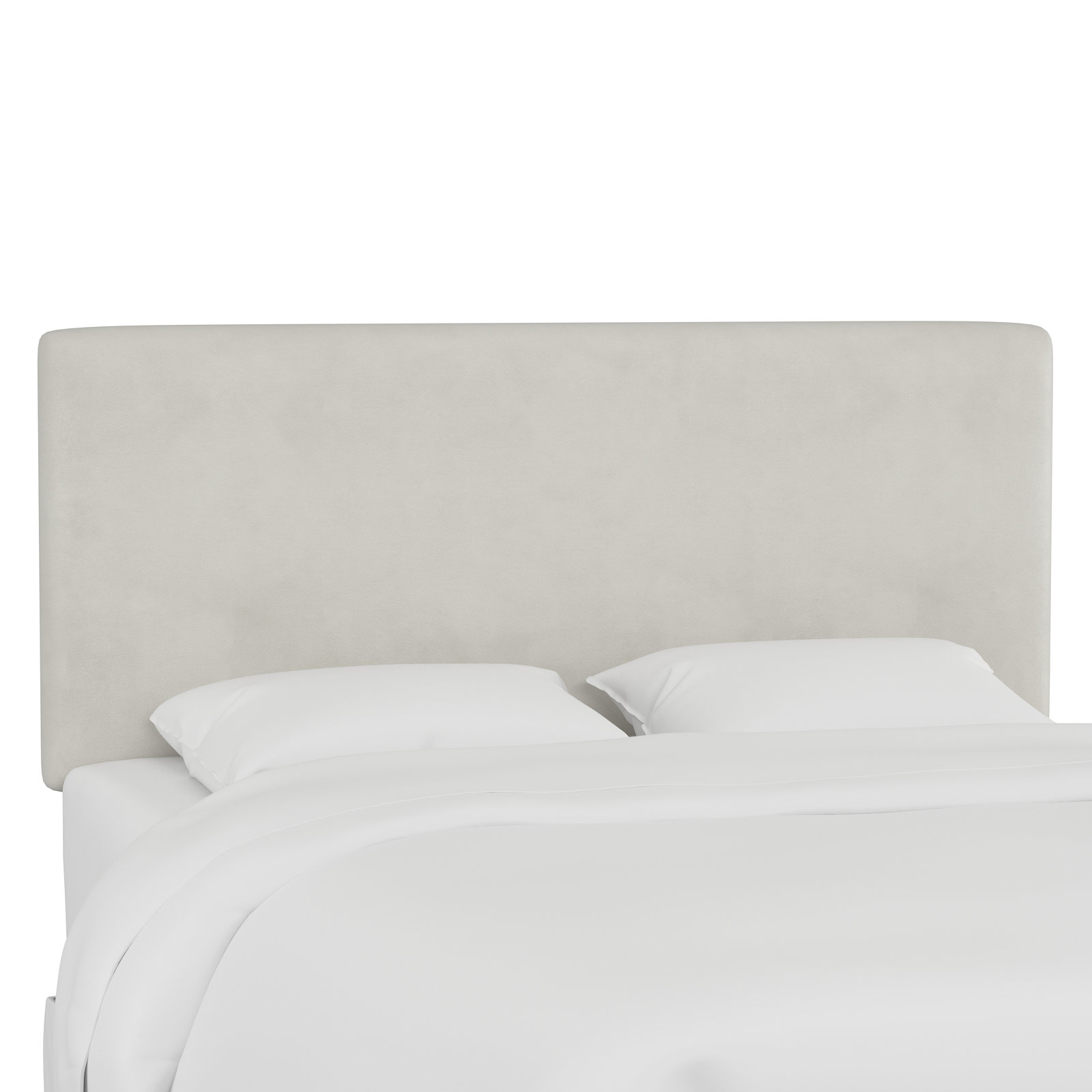 Eisley Upholstered Headboard, Queen, Bella Light Gray Performance Velvet