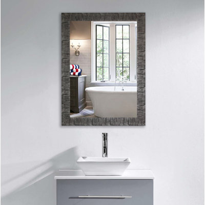 Wood Flat Wall Mirror