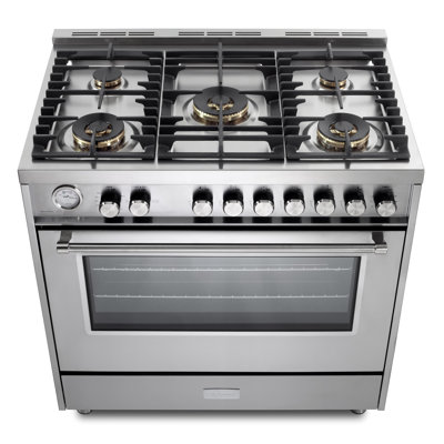 Verona Ultima Series 36 Inch Gas Range with 5 Sealed Burners