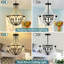 Lustre blanc moderne en bois massif S-88496105-88496107