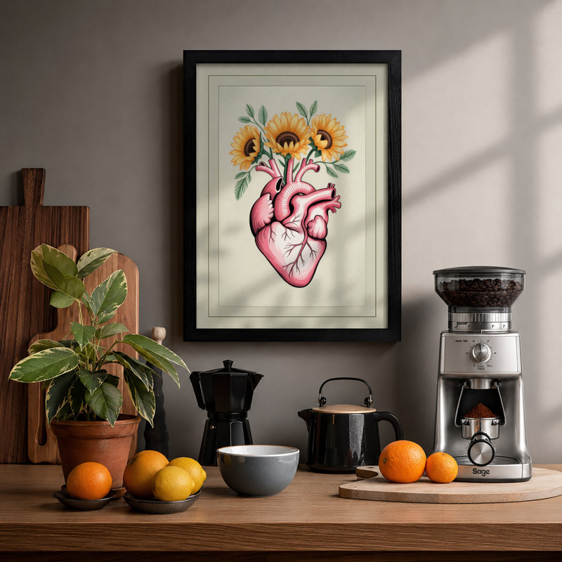 Heart In Bloom Botanical - Print, Oak, A3 - 42.0 x 29.7 cm