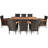 Lakely 8 - Person Acacia Patio Dining Set with Rectangular Table , Cushions Included
