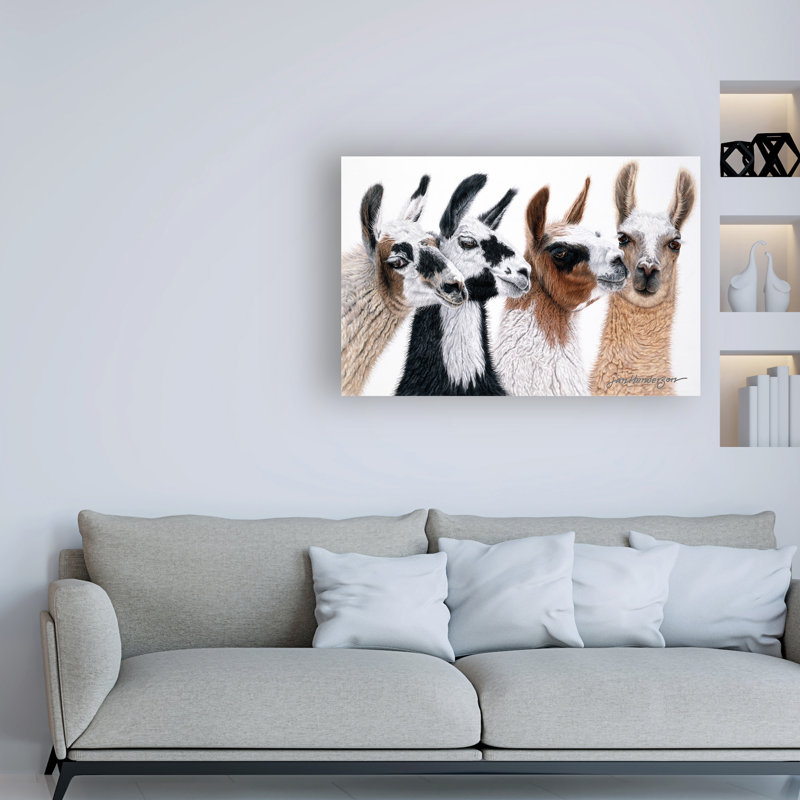 «Peruvian visiteurs» par Jan Henderso, impression sur toile