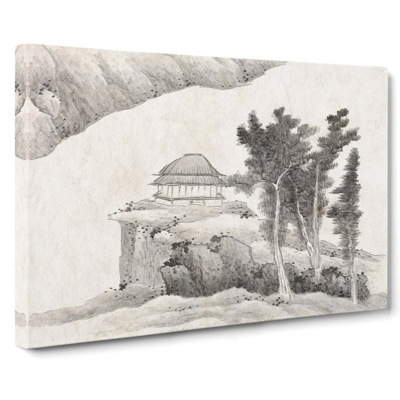 Pagoda by Gong Xian - Wrapped Canvas, 35cm H x 50cm W x 3cm D