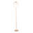 Moon Contemporary Floor Lamp In Gold Metal And Frosted Glass