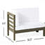 Banc d'angle en X avec table basse