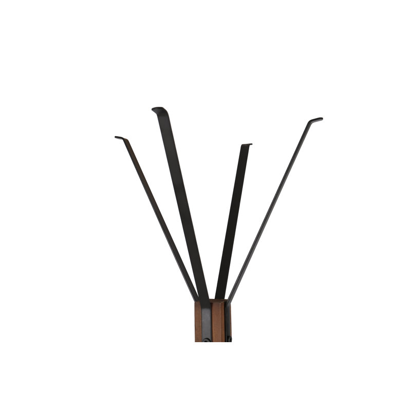 Portemanteau autoportant en bois et métal récupéré avec crochets à utiliser dans la chambre à coucher et le salon