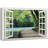 Window Scenery " Modern White Window Looking Out Into A Bridge By A Lake Surrounded By Trees "-98448319