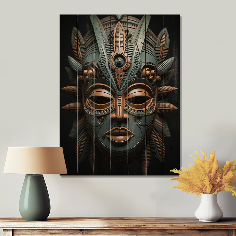 Alalah masque tribal africain Dogon sur bois, H 20 po x l 10 po x P 0,78 po