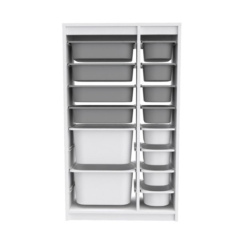 Armoire polyvalente moderne | 100% panneau de particules enduit de mélamine, épaisseur: 0,7 pouce | Comprend de nombreuses tablettes, des pieds en plastique et une conception murale | Parfait pour le bureau à domicile, le salon ou les solutions de rang